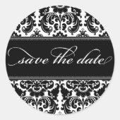 Damask Save the Date Sticker (Voorkant)