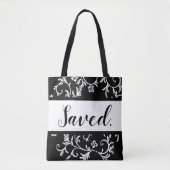 Damask Saved Christelijk Tote Bag (Voorkant)