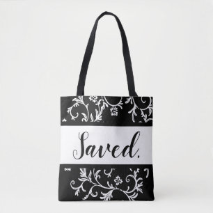 Damask Saved Christelijk Tote Bag