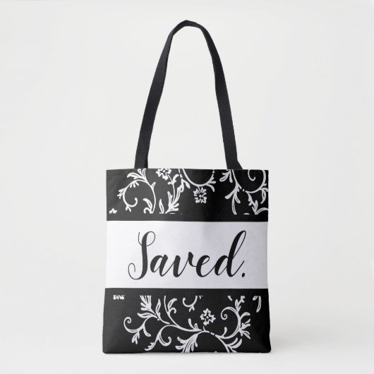 Damask Saved Christelijk Tote Bag (Voorkant)