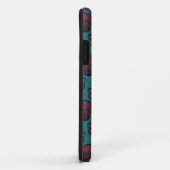 DAMASK schedel hete roze op TEAL Case-Mate iPhone Case (Achterkant/rechts)