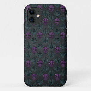 DAMASK schedel TEAL PAARS Case-Mate iPhone Case