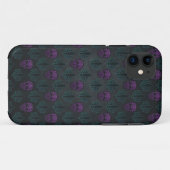 DAMASK schedel TEAL PAARS Case-Mate iPhone Case (Achterkant (horizontaal))
