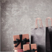  Damask & Script paarse taupe & zilvergrijs Tissuepapier