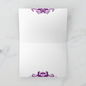Damask & Scroll Lijst Bedankt kaart (Plum) (Binnen)
