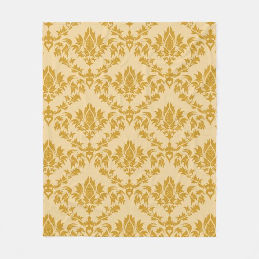 Damask seamless backgroundpattern, abstract, antiq fleece deken (Voorkant)
