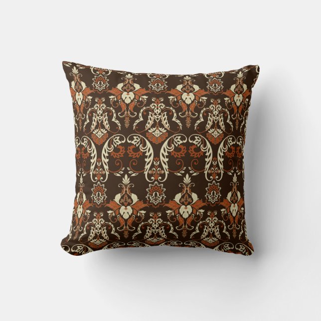 Damask Seamless vintage pattern. Floral textured Kussen (Voorkant)