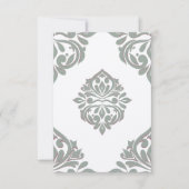 Damask Sfeer Licht Olijfgroen & Mountbatten Roze Notitiekaartje (Voorkant)