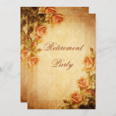  Damask Shabby Chic Peach Rozen Pensioen Kaart (Voorkant / Achterkant)