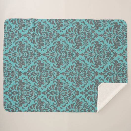 Damask Sherpa Deken (Voorkant (horizontaal))