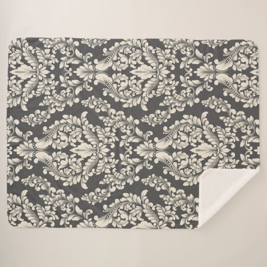 Damask Sherpa Deken (Voorkant (horizontaal))