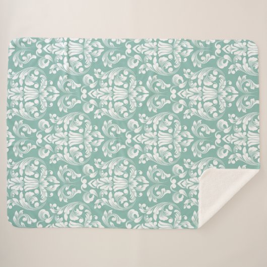 Damask Sherpa Deken (Voorkant (horizontaal))