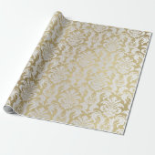Damask Silver Gray Royal Metallic Elegant Gold Lux Cadeaupapier (Uitgerold)