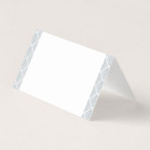 Damask Silver Grey Eerste Communie Religieus Kruis Kaart (Achterkant)