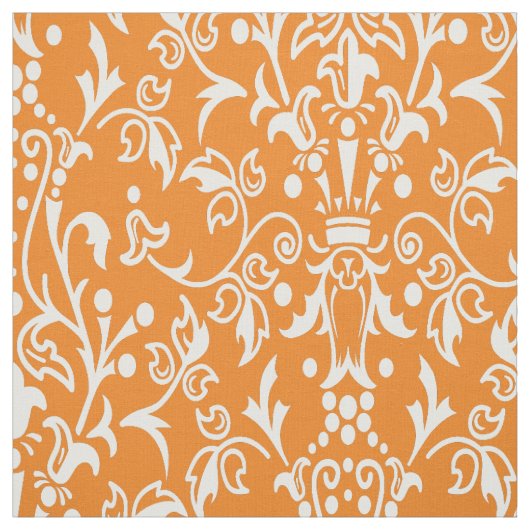 Damask Sinaasappel Stof (Swatch)