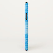 Damask sky blue name iphone case (Achterkant / rechts)