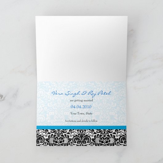 Damask sla de Datum fotokaart op Aankondiging (Binnen)