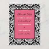 Damask slaat de datum op aankondigingskaart (Voorkant)