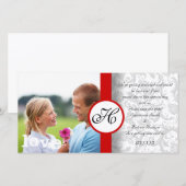 Damask slaat de datum op save the date (Voorkant / Achterkant)