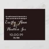 Damask slaat de datum waarop je foto is verzameld  aankondigingskaart (Achterkant)