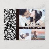 Damask slaat de datum waarop je foto is verzameld  aankondigingskaart (Voorkant)