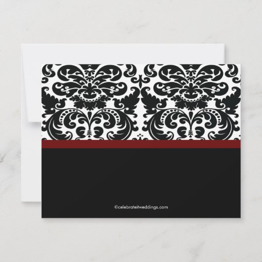 Damask slaat The Date Announounding Merlot Red op Save The Date (Achterkant)