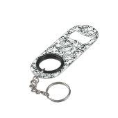 Damask Sleutelhanger Flessenopener (Achterkant Gekanteld)