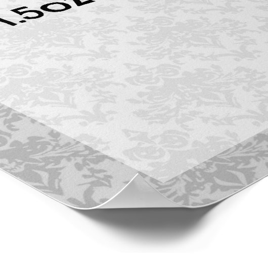  Damask Small Business prijslijst Poster (Hoek)