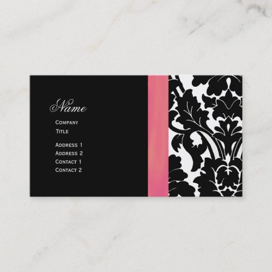 Damask Sophisticate ~ Visitekaartje (Voorkant)