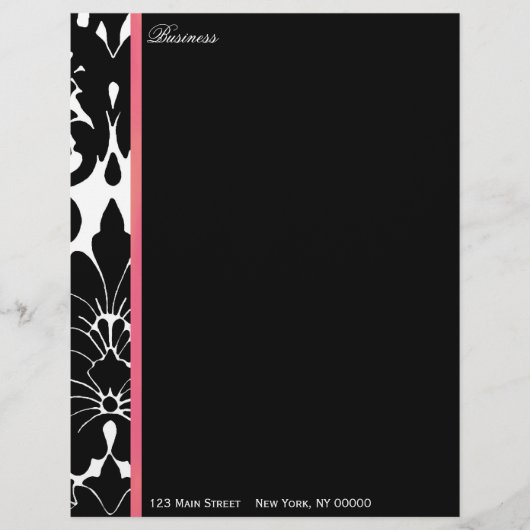 Damask Sophisticate ~ Zakelijk briefhoofd Ontwerp (Voorkant)