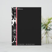Damask Sophisticate ~ Zakelijk briefhoofd Ontwerp (Staand voorkant)