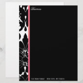 Damask Sophisticate ~ Zakelijk briefhoofd Ontwerp (Voorkant / Achterkant)