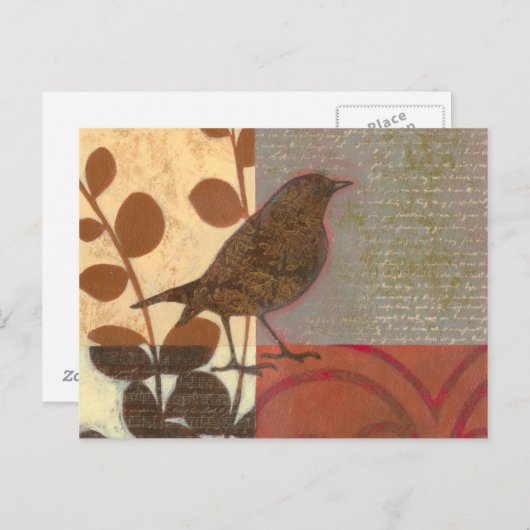 Damask Sparrow Briefkaart (Voorkant / Achterkant)