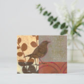 Damask Sparrow Briefkaart (Staand voorkant)