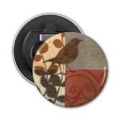 Damask Sparrow Button Flesopener (Voorkant)