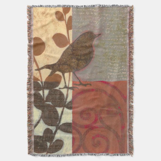 Damask Sparrow Deken (Voorkant Verticaal)