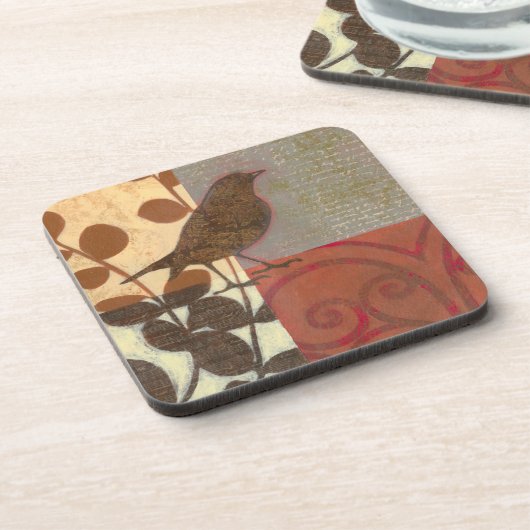 Damask Sparrow Drankjes Onderzetter (Linkerzijde)