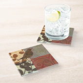 Damask Sparrow Glazen Onderzetter (Schuin)