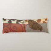 Damask Sparrow Lichaamskussen (Achterkant)