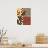 Damask Sparrow Poster (Keuken)