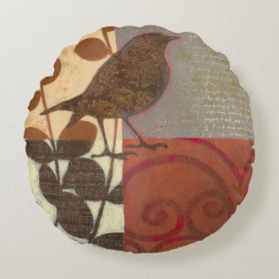 Damask Sparrow Rond Kussen