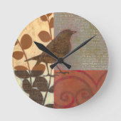 Damask Sparrow Ronde Klok (Voorkant)