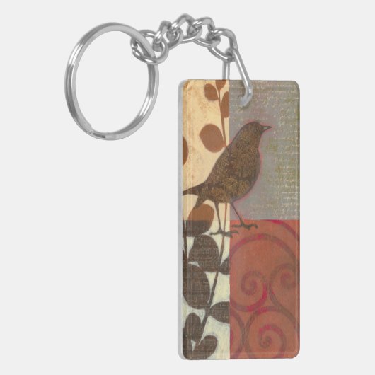 Damask Sparrow Sleutelhanger (Voorkant Links)