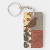Damask Sparrow Sleutelhanger (Voorkant)