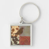 Damask Sparrow Sleutelhanger (Voorkant)