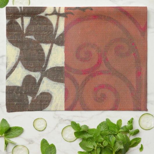 Damask Sparrow Theedoek (Gevouwen)