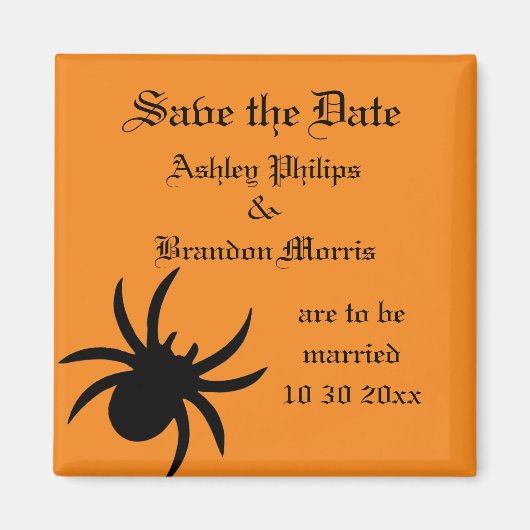 Damask Spider bewaar de Date Magnet (Voorkant)