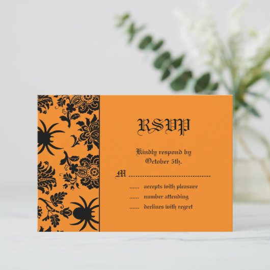 Damask Spider RSVP (Staand voorkant)