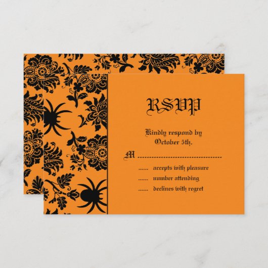 Damask Spider RSVP (Voorkant / Achterkant)
