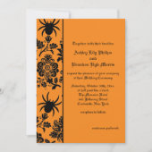 Damask Spider Wedding Invitation Kaart (Voorkant)